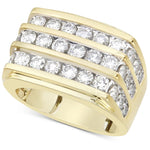 Laden Sie das Bild in den Galerie-Viewer, 10k Yellow Gold Multi-Row Elan Diamond Ring