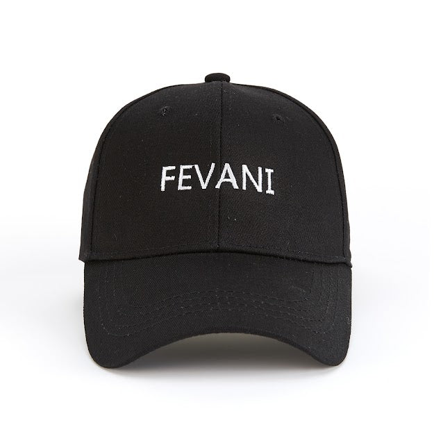Fevani Baseball Cap in Black/ White