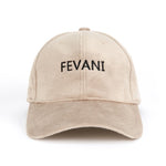 Load image into Gallery viewer, Fevani Baseball Cap in Velour Beige/ Black