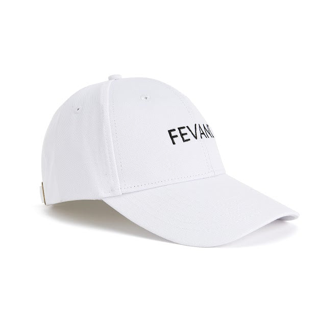 Fevani Baseball Cap in White/ Black