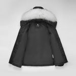 Laden Sie das Bild in den Galerie-Viewer, Men&#39;s Arctic Emperor Winter Coat in Black - (Blue Fox Trim)