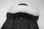 Load image into Gallery viewer, Men&#39;s Arctic Emperor Winter Coat in Black - (Blue Fox Trim)