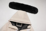 Laden Sie das Bild in den Galerie-Viewer, Men&#39;s Grandeur Warm Winter Jacket in White - (Black Fox Trim)