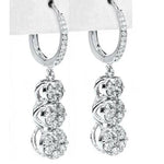 Laden Sie das Bild in den Galerie-Viewer, 14K White Gold Viola Diamond Earrings &amp; Hoop