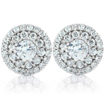 Load image into Gallery viewer, 14K White Gold Zoelie Diamond Screw Back Studs