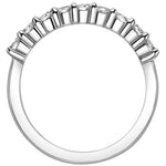 Laden Sie das Bild in den Galerie-Viewer, 14k White Gold Diamond Pavé Half Eternity Wedding Ring