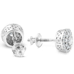 Load image into Gallery viewer, 14K White Gold Zoelie Diamond Screw Back Studs