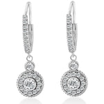 Load image into Gallery viewer, 18k White Gold Violyne Diamond Hoops