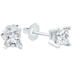 Load image into Gallery viewer, 14K White Gold Zoelie Diamond Studs Earrings