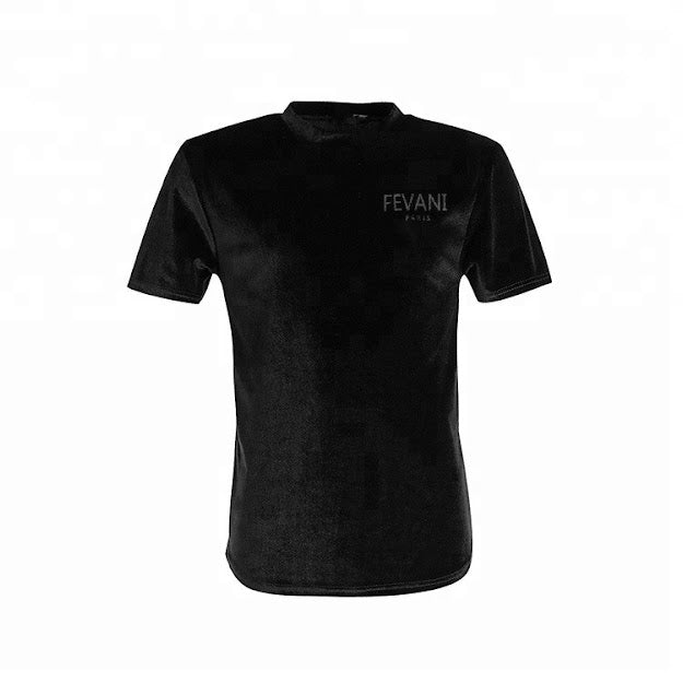 Fevani T-shirt en velours noir
